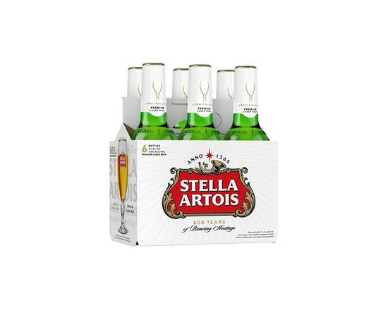 Order Stella Artois 6 Pack food online from Chevron store, Hesperia on bringmethat.com