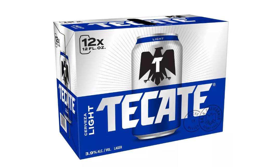 Order Tecate Light Mexican Lager Beer - 12pk/12 fl oz Cans food online from Windy City Liquor Market store, El Cajon on bringmethat.com
