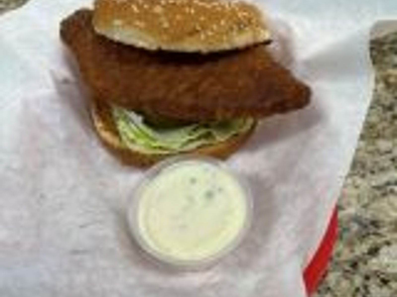 Order Breaded Cod Fish Fillet Sandwich food online from Squabs Gyros store, Melrose Park on bringmethat.com