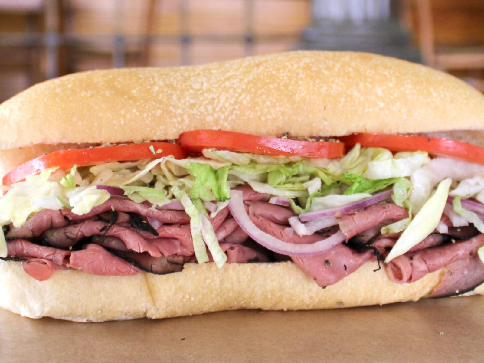 Order #4. Roast Beef food online from The Great Outdoors Sub Shop store, Fort Worth on bringmethat.com