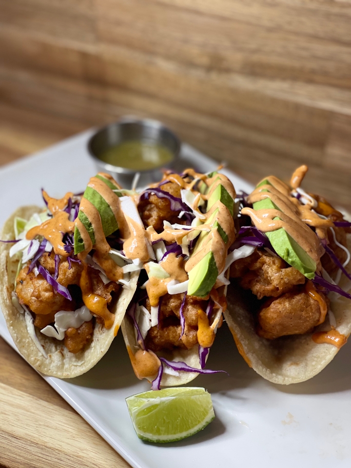Order Baja Shrimp Tacos food online from Urban American Kitchen store, Houston on bringmethat.com
