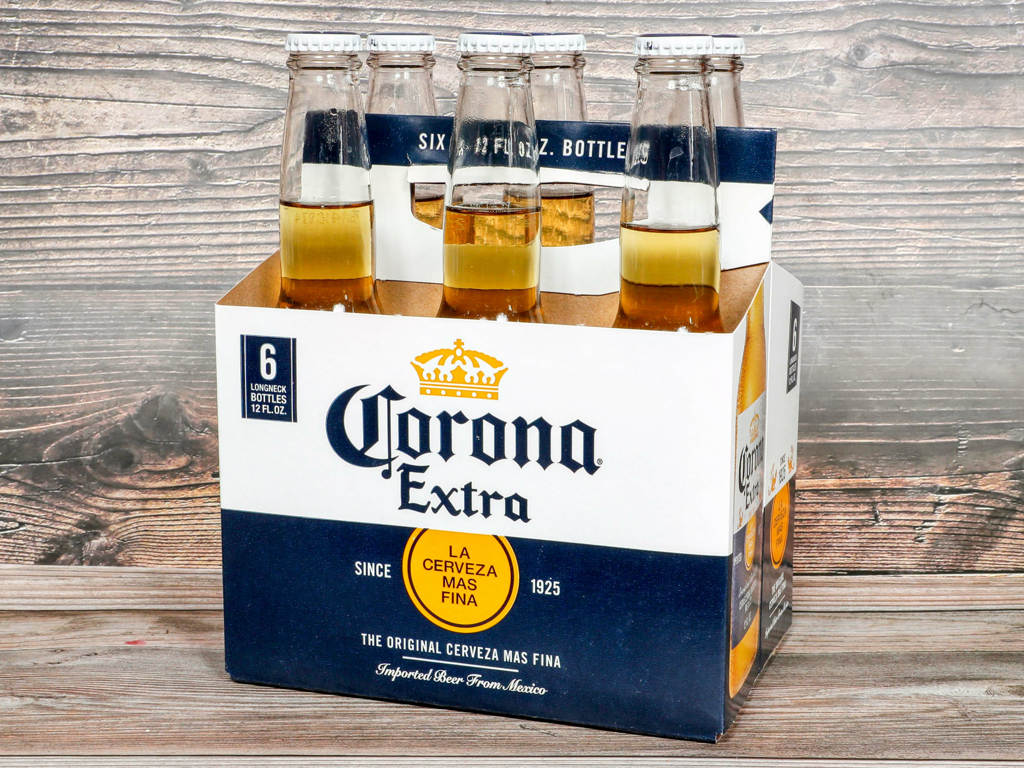 Order 6 Pack of Bottled Corona,  Beer  food online from Brothers Royal Crown Minimart store, Atwater on bringmethat.com