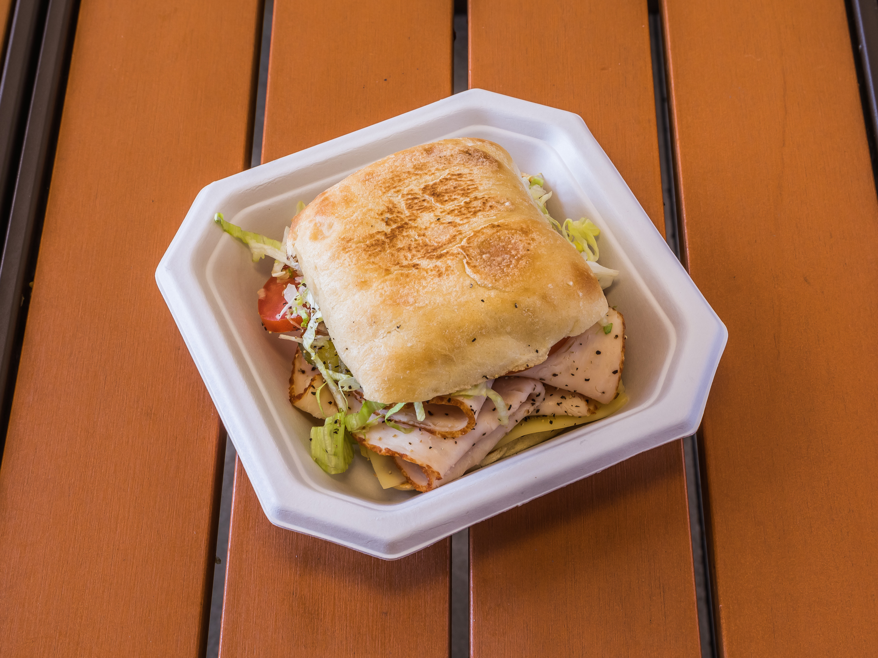 Order Turkey and Swiss Sandwich food online from Chavelas Water & Ice Cream Eatery store, Glendale on bringmethat.com