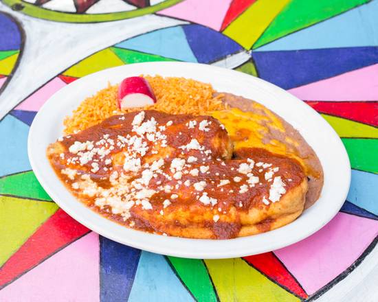 Order Two Chile Rellenos (Super Combos) food online from La Cabana Restaurant store, Venice on bringmethat.com