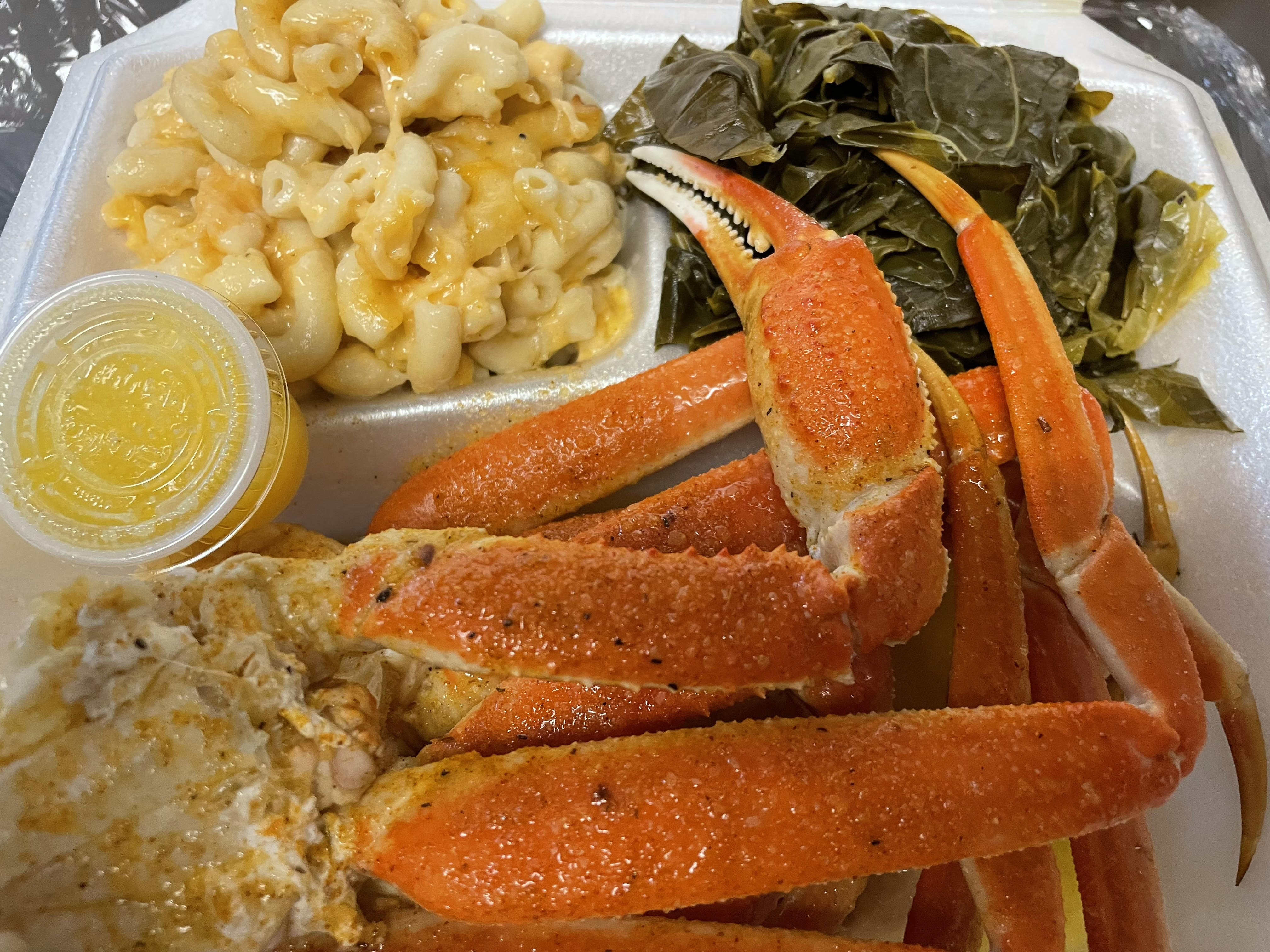 Order 408A. Two Alaskan Snow Crab with 2 Sides food online from Philly's Seafood store, Philadelphia on bringmethat.com
