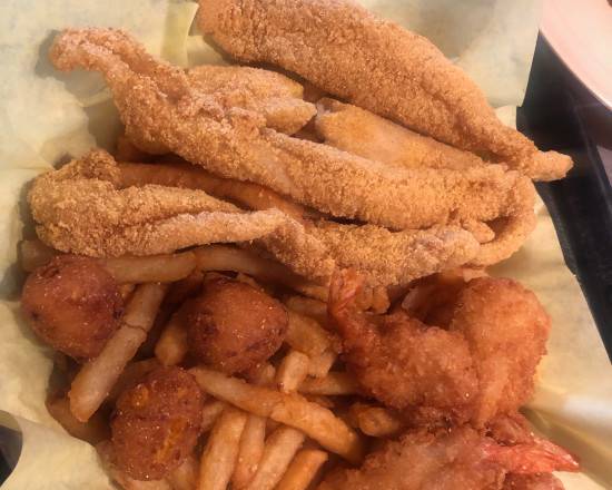 Order Fish & Shrimp (4 & 4) food online from Wings Over Seagoville store, Seagoville on bringmethat.com