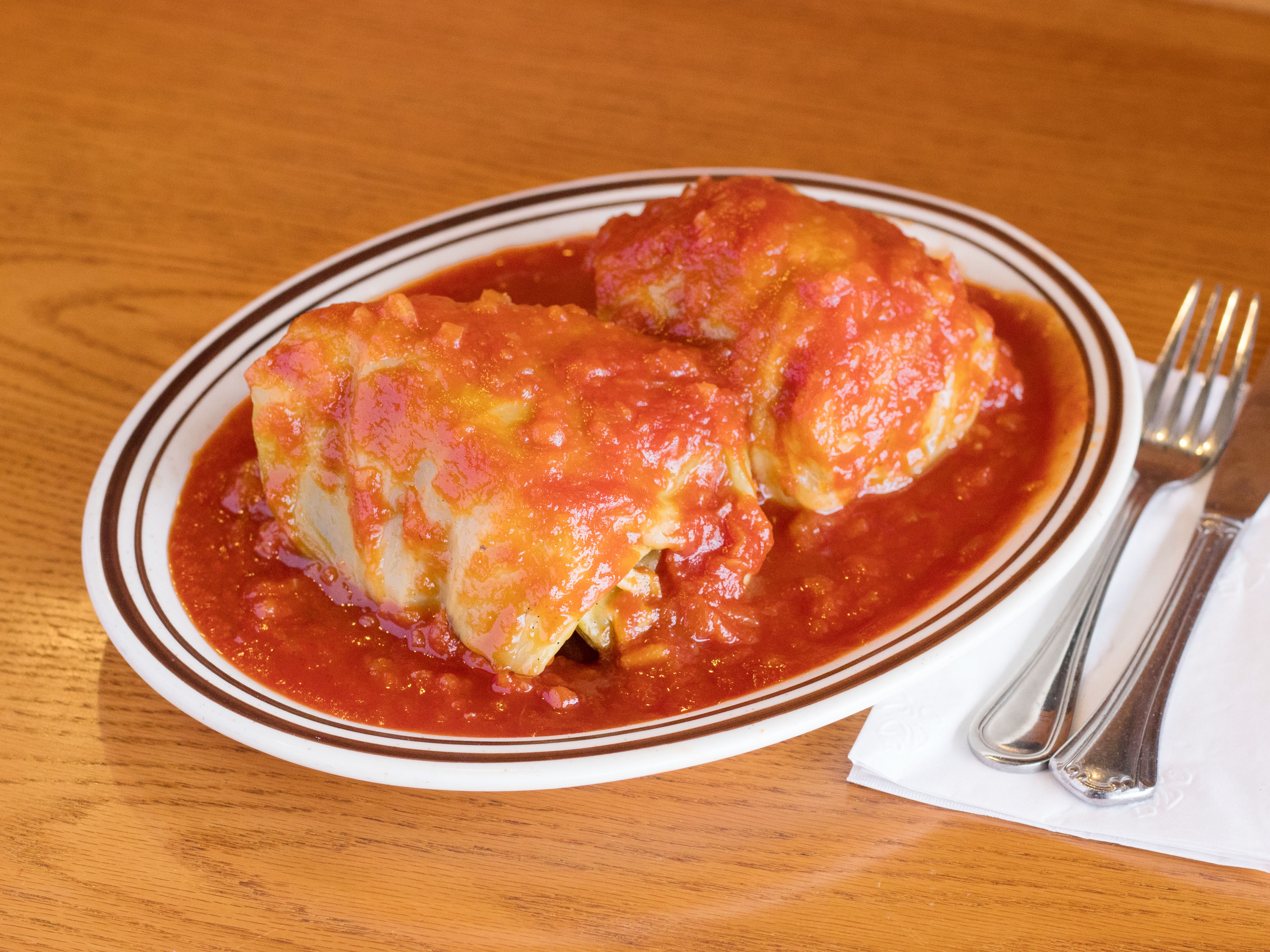 Order The Stuffed Cabbage That Made Us Famous food online from Zan's Kosher Deli store, Lake Grove on bringmethat.com