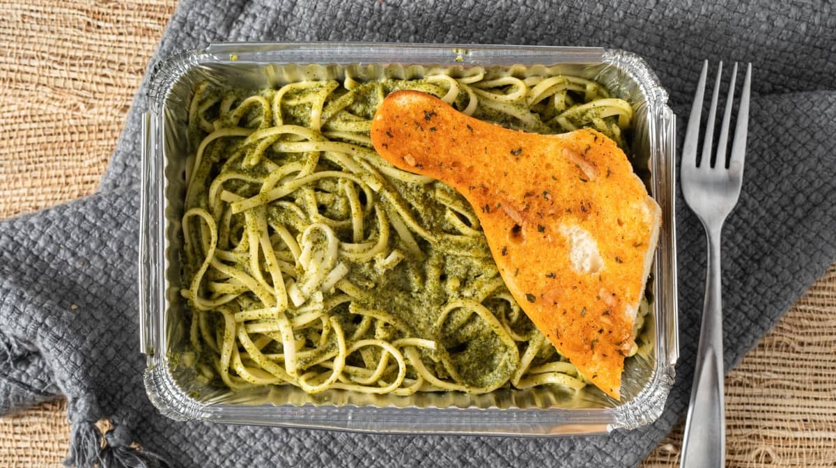 Order Pasta with Fresh Pesto food online from Carusos Italian Kitchen store, Los Angeles on bringmethat.com