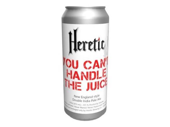 Order Heretic You Can't Handle the Juice - 4x 16oz Cans food online from Liquor & Tobacco store, Batavia on bringmethat.com