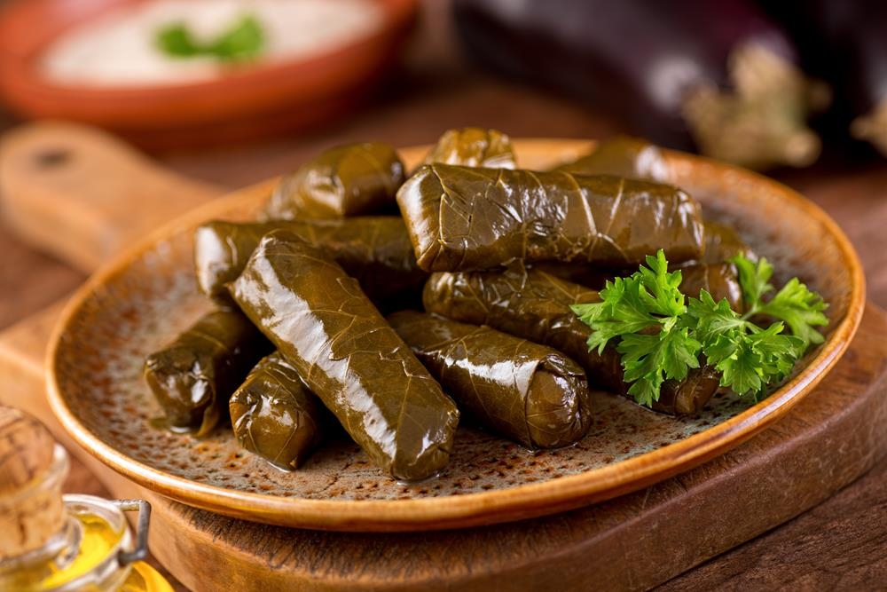 Order Stuffed Grape Leaves (5 PC) food online from Koy Turkish Grill store, Morganville on bringmethat.com