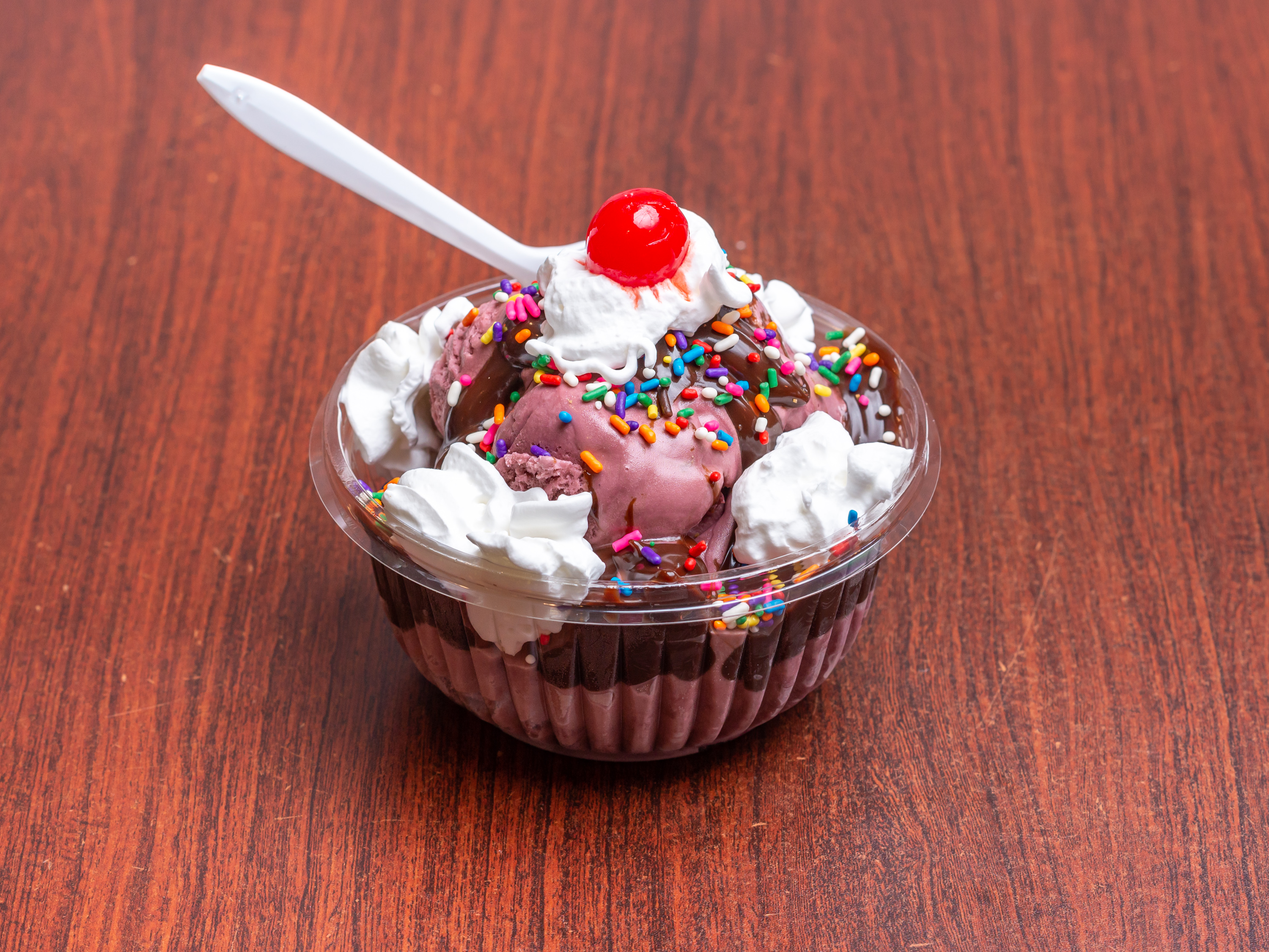 Order 3 Scoop Sundae food online from Taylor Ice Cream Parlor store, Chester on bringmethat.com