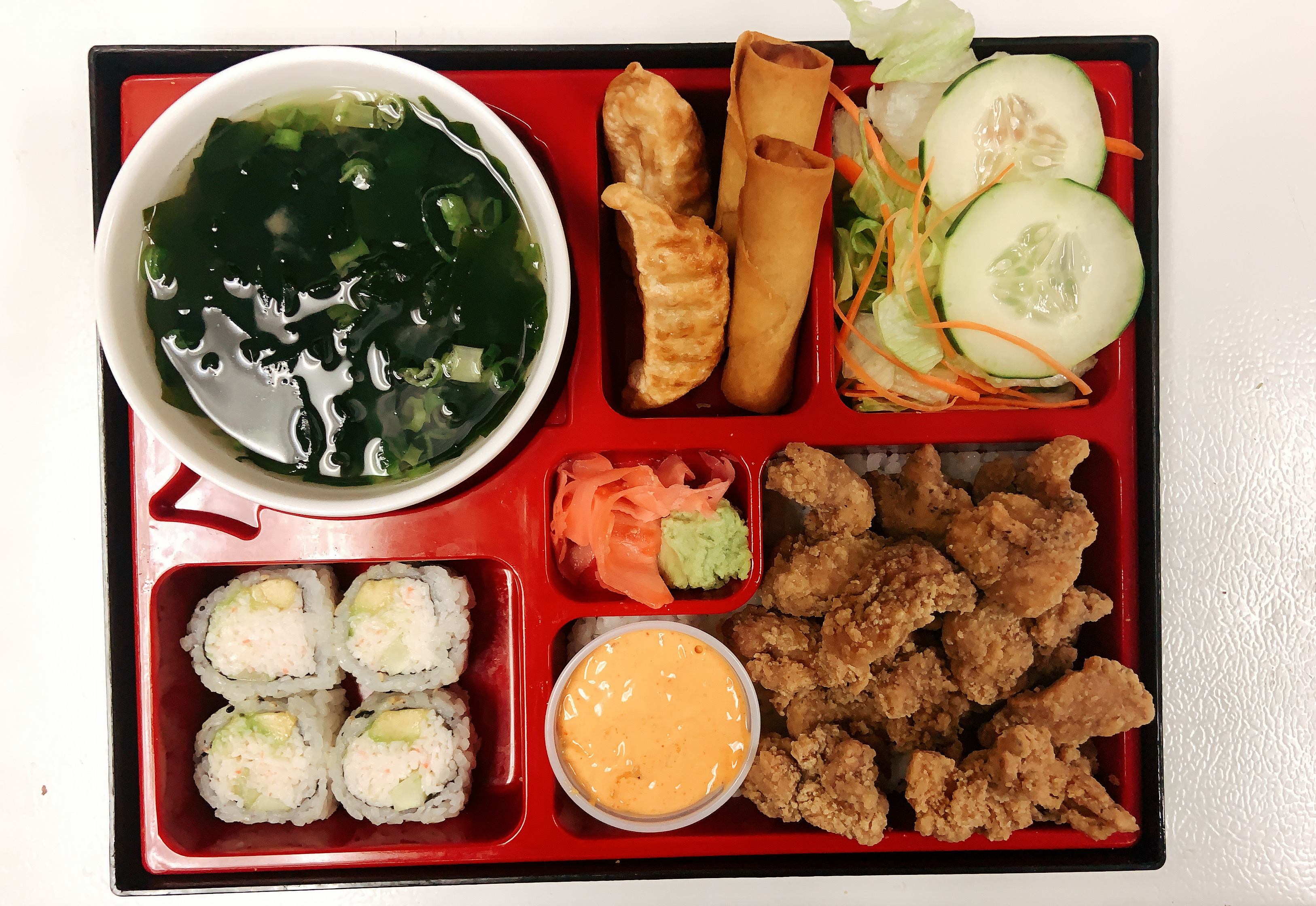 Order Chicken Karaage Bento Box food online from Ninja Sushi Grill store, Fort Worth on bringmethat.com