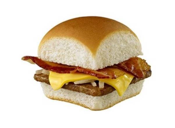 Order BACON CHEESE SLIDER CAL 220-240 food online from White Castle store, Shelbyville on bringmethat.com