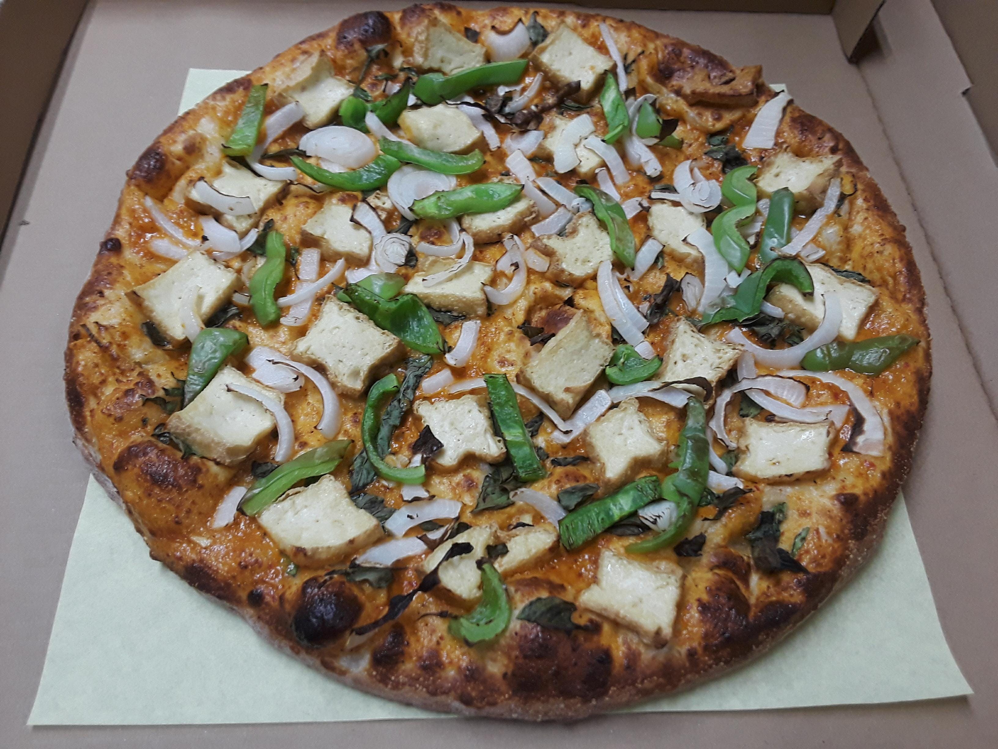 Order THAI CURRY TOFU   PIZZA - Small food online from Thai Curry Pizza By Dean store, Long Beach on bringmethat.com