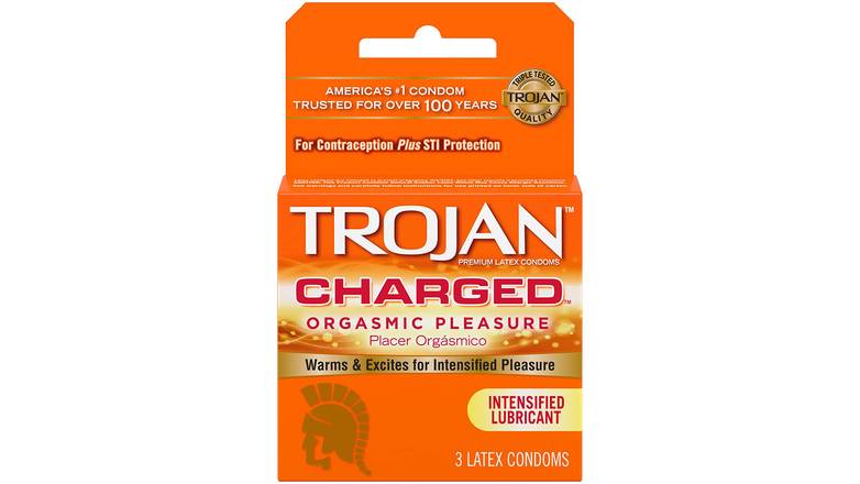 Order Trojan Intensified Charged Orgasmic Pleasure Condoms food online from Route 7 Food Mart store, Norwalk on bringmethat.com