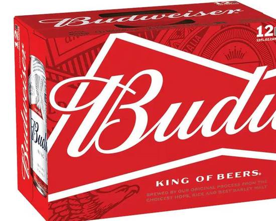 Order Budweiser, 12pk-12oz can beer (5.0% ABV) food online from Van Ness Liquors store, San Francisco on bringmethat.com