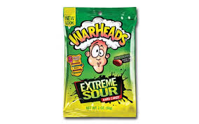Order WarHeads Extreme Pouch 1oz food online from Rocket fizz soda pop & candy shop store, Los Angeles on bringmethat.com