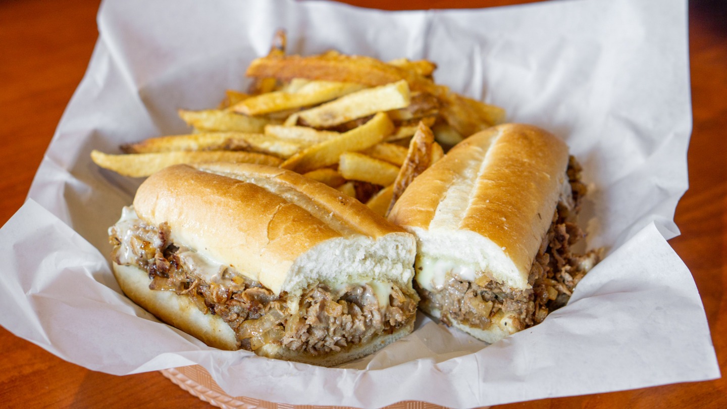 Order Philly Cheesesteak Sandwich food online from Kickback Jack's store, High Point on bringmethat.com