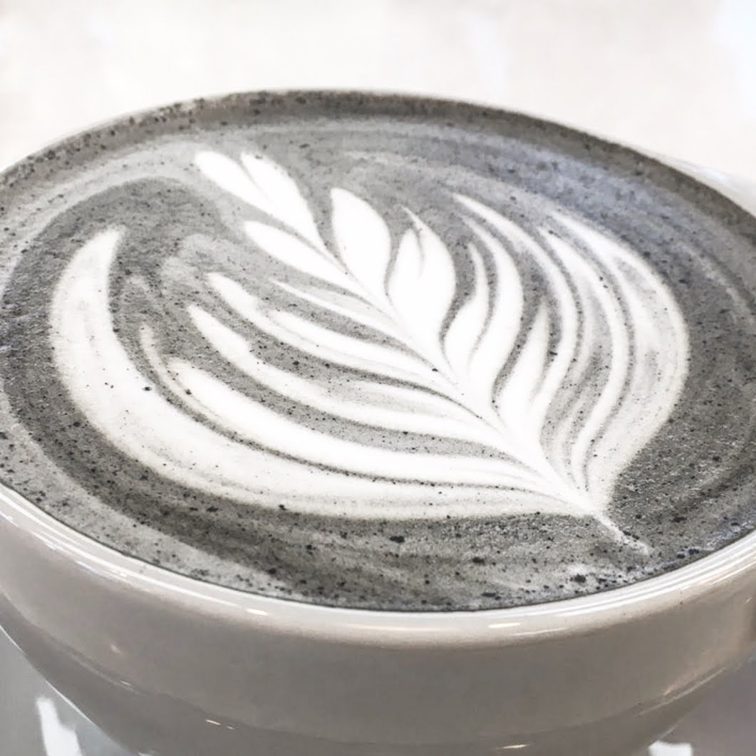 Order Charcoal Coffee Latte food online from Jiaren Cafe store, Santa Clara on bringmethat.com