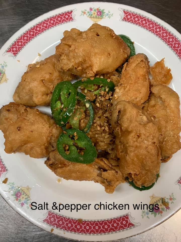 Order 10 Pepper Salted Chicken Wings food online from Dragon Garden Restaurant store, Dinuba on bringmethat.com
