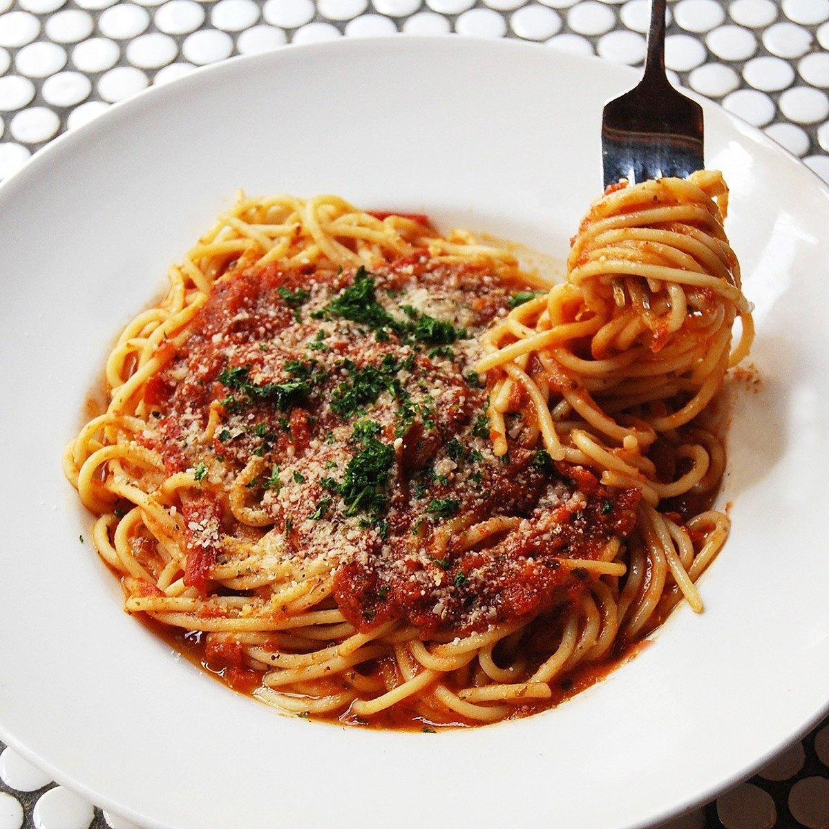Order Spaghetti Marinara food online from Gino's East of store, Lake Geneva on bringmethat.com