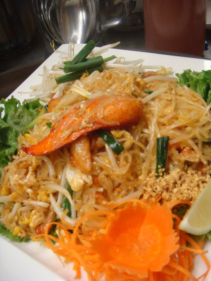 Order LS1. Lobster Pad Thai (3PD) food online from Chaang Thai Restaurant store, Morgantown on bringmethat.com