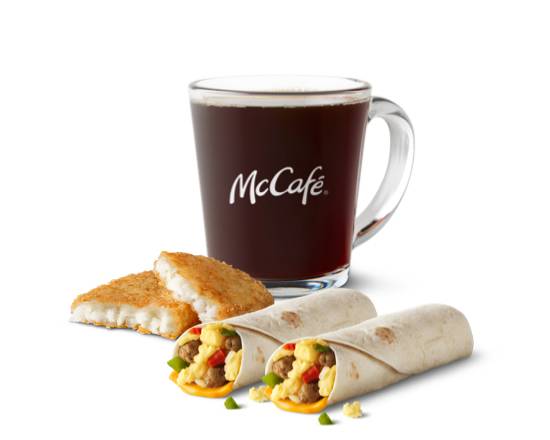 Order 2 Sausage Burrito Meal food online from Mcdonald store, EUREKA on bringmethat.com