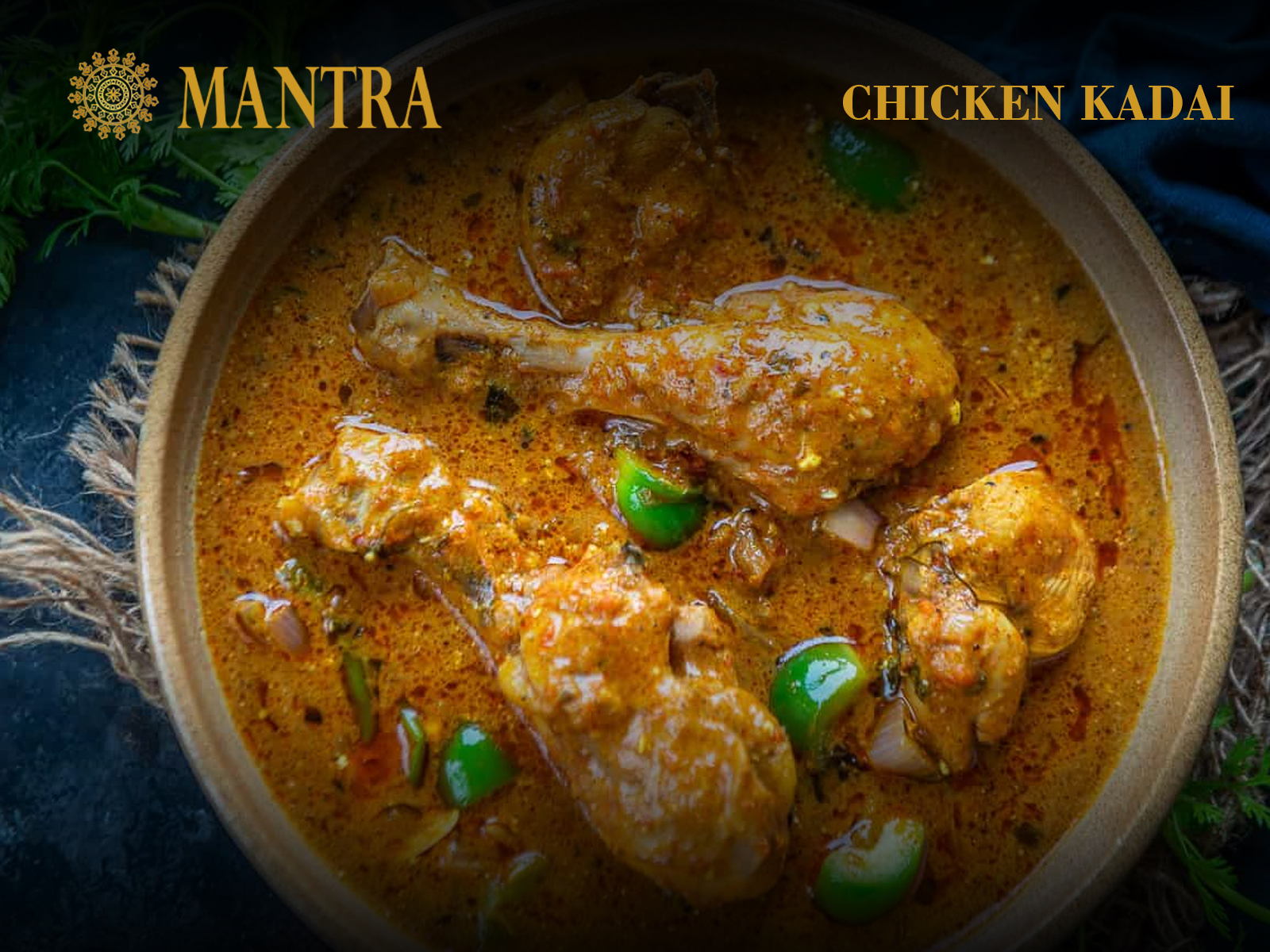 Order Chicken Kadai food online from Mantra Authentic Indian Restaurant store, Jersey City on bringmethat.com