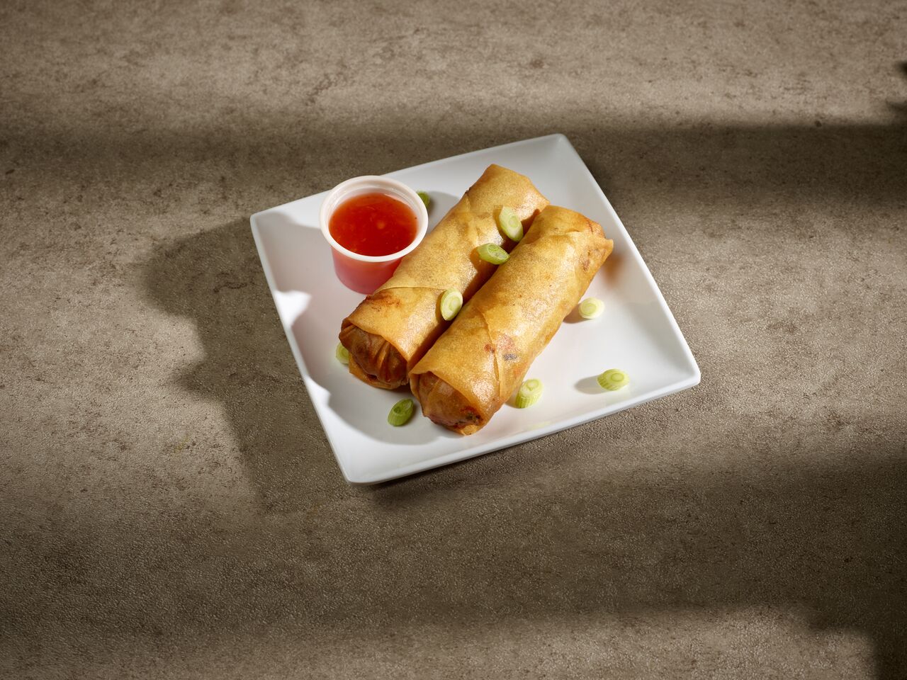Order 2 Meat Egg Rolls food online from Huang's Ya Ting Chinese Restaurant store, Aurora on bringmethat.com