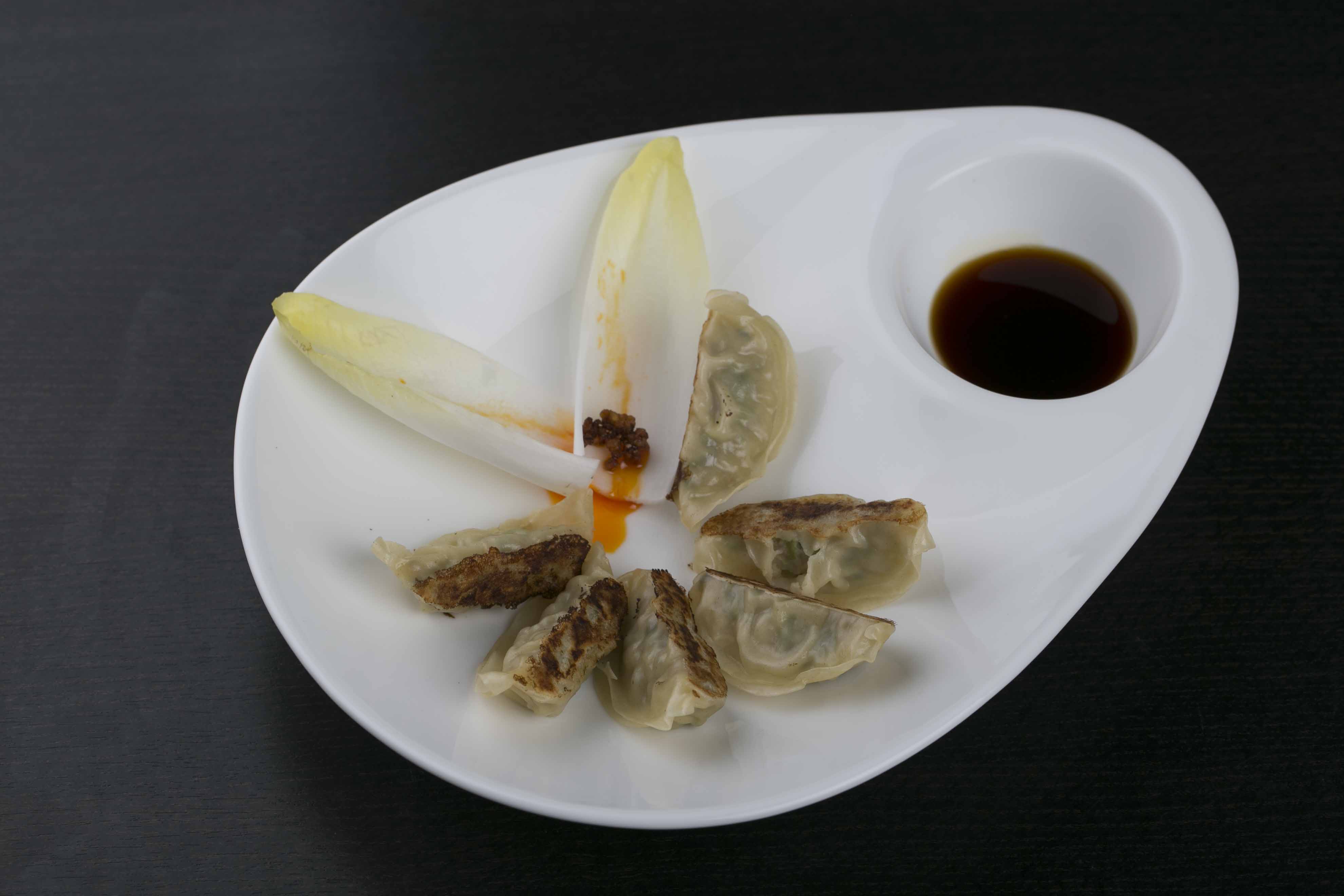 Order A6. Pan Fried Dumpling food online from Icho Izakaya Fusion Cuisine store, Temple City on bringmethat.com