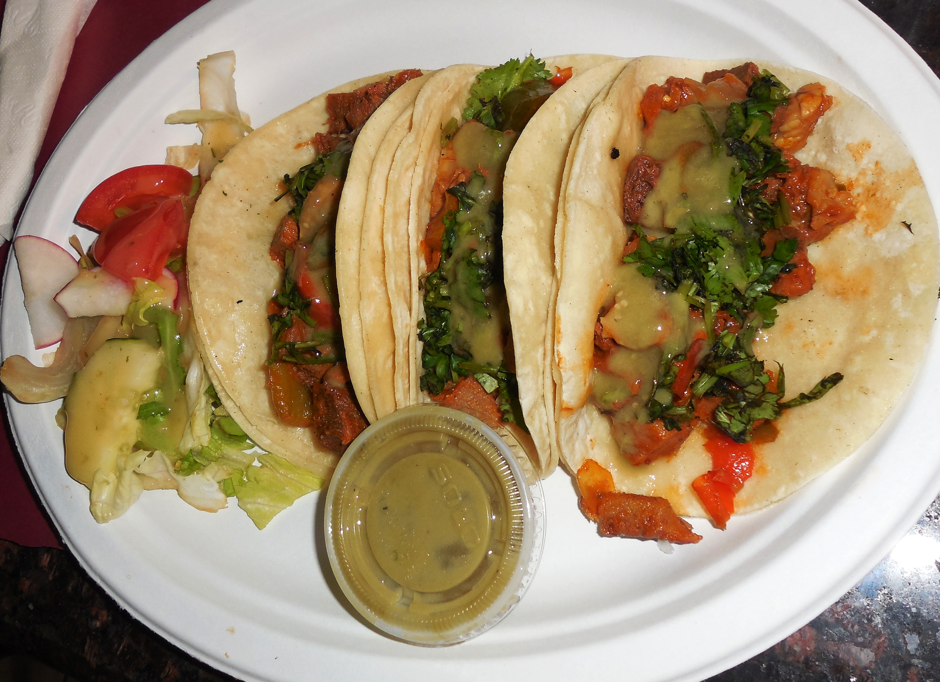Order 18. Tacos de Lengua food online from El Tenampa 2 store, Farmingville on bringmethat.com
