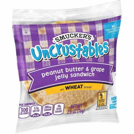 Order Smuckers Uncrustables - PB & Grape food online from IV Deli Mart store, Goleta on bringmethat.com