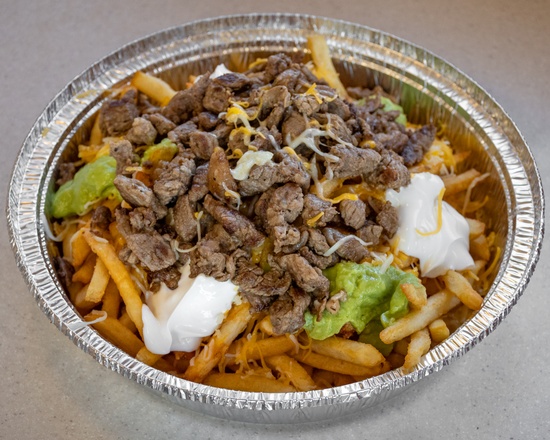 Order Carne Asada Fries food online from Rancherito'S Mexican Food store, Riverton on bringmethat.com