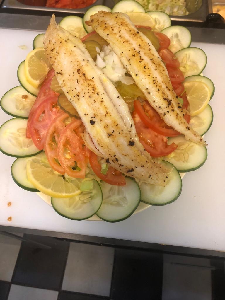 Order Fish Salad food online from Sam Southern Eatery store, Springfield on bringmethat.com