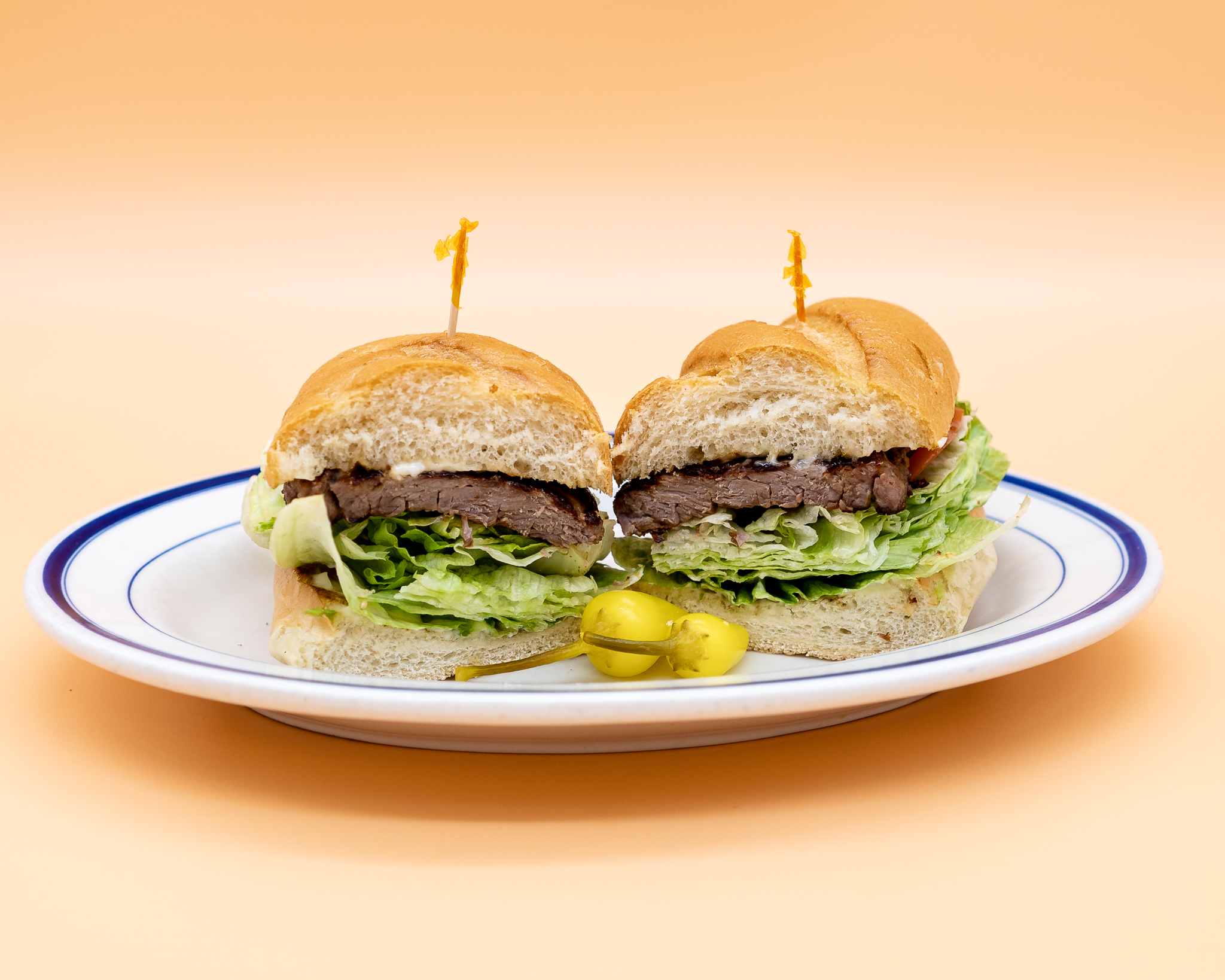 Order Steak Sandwich food online from Manuel Burger store, Los Angeles on bringmethat.com