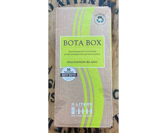 Order Bota Box Sauvignon Blanc, 3 Liter Box Wine (13.0% ABV) food online from Chris's Liquor- 2203 S Lamar Blvd store, Austin on bringmethat.com