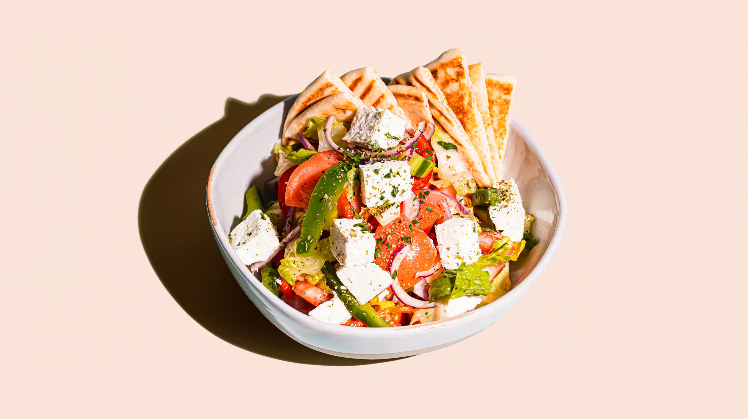 Order Greek Salad food online from Oasis Cafe store, Flushing on bringmethat.com