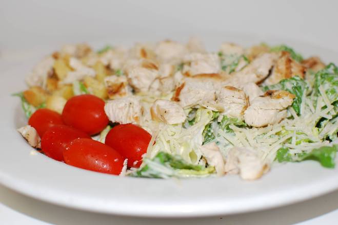Order Super Caesar Salad with Chicken food online from Poor Richard's Restaurant store, Gainesville on bringmethat.com
