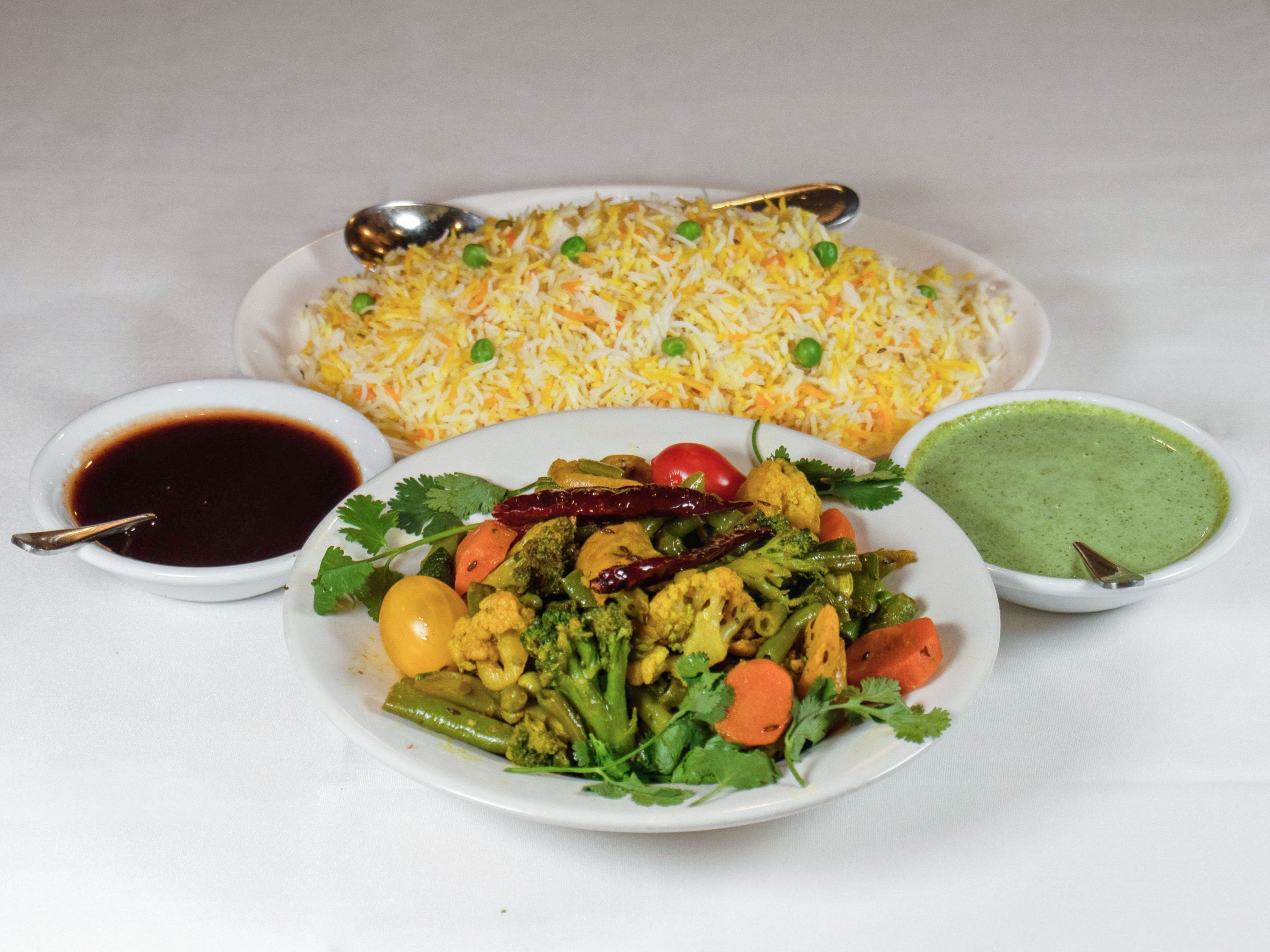 Order 5. Mixed Vegetable Kadhai food online from Rajaji Fine Indian Cuisine store, Washington on bringmethat.com