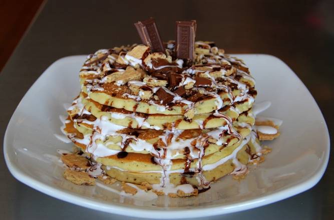 Order S'Mores Pancakes food online from Honey-Jam Cafe store, Arlington Heights on bringmethat.com