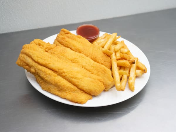 Order 6 pc Catfish Fillet food online from Sharks Fish & Chicken store, Gary on bringmethat.com