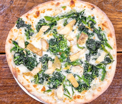 Order Spinach and Artichoke Pizza food online from Danny's pizzeria ii store, Brooklyn on bringmethat.com