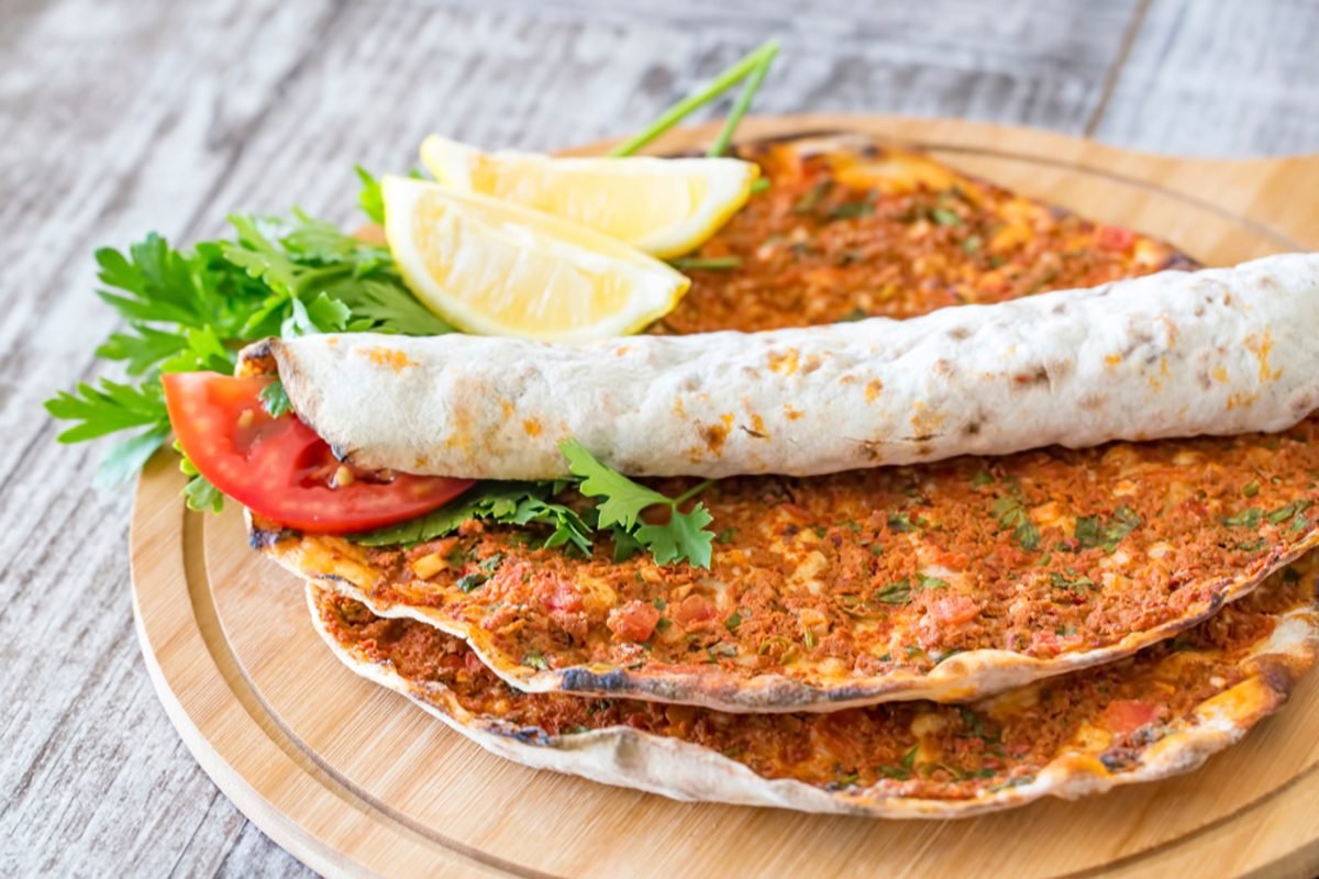 Order Spicy Lahmacun food online from Rumi Mediterranean Grill House store, Pittsburgh on bringmethat.com