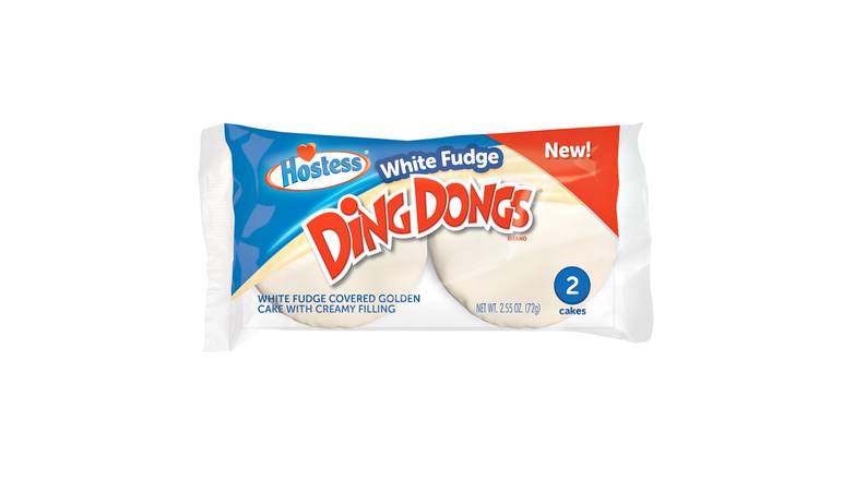 Order Hostess  White Fudge Ding Dong 2 Count food online from Trumbull Mobil store, Trumbull on bringmethat.com