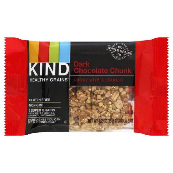 Order Kind Healthy Grains Dark Chocolate Chunk Granola Bars food online from Deerings Market store, Traverse City on bringmethat.com
