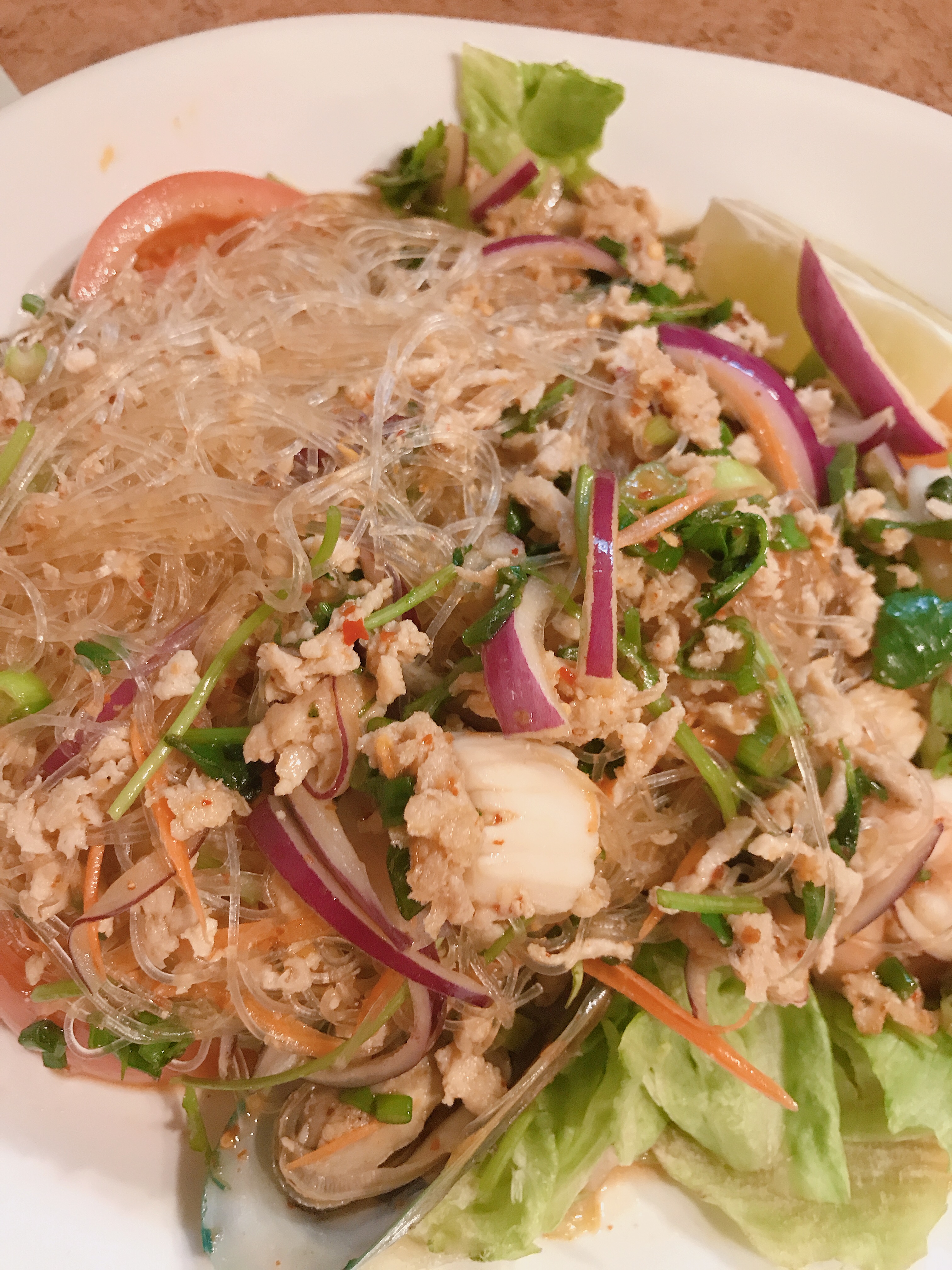 Order Yum Woon Sen Salad food online from Spring House Thai Kitchen & Pho store, Seattle on bringmethat.com
