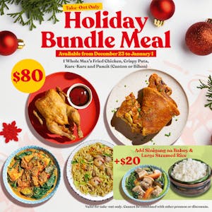 Order Holiday Bundle Meal food online from Max's Restaurant - Cuisine of the Philippines store, Glendale on bringmethat.com