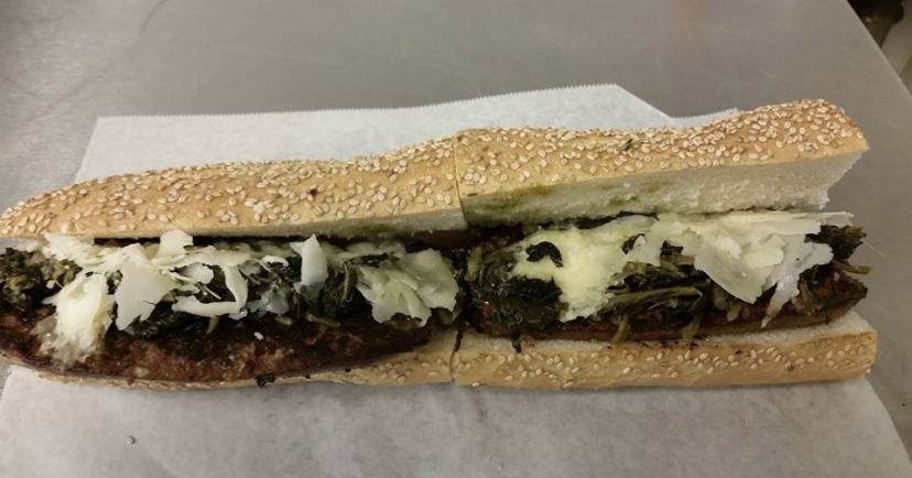 Order Sausage with Broccoli Rabe and Provolone Sandwich food online from Mipal Deli store, Philadelphia on bringmethat.com