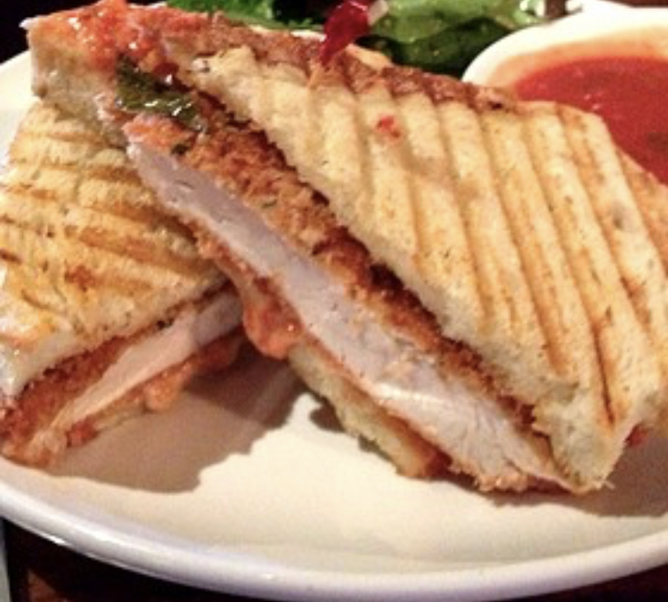Order Chicken Parmigiana Panini food online from Mediterranean Grill And Bar store, New York on bringmethat.com
