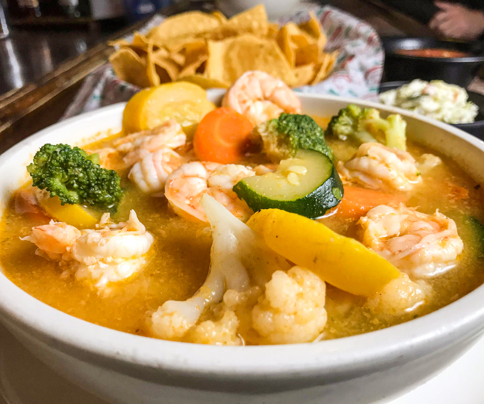 Order Shrimp Soup food online from Los Girasoles Mexican store, Stow on bringmethat.com